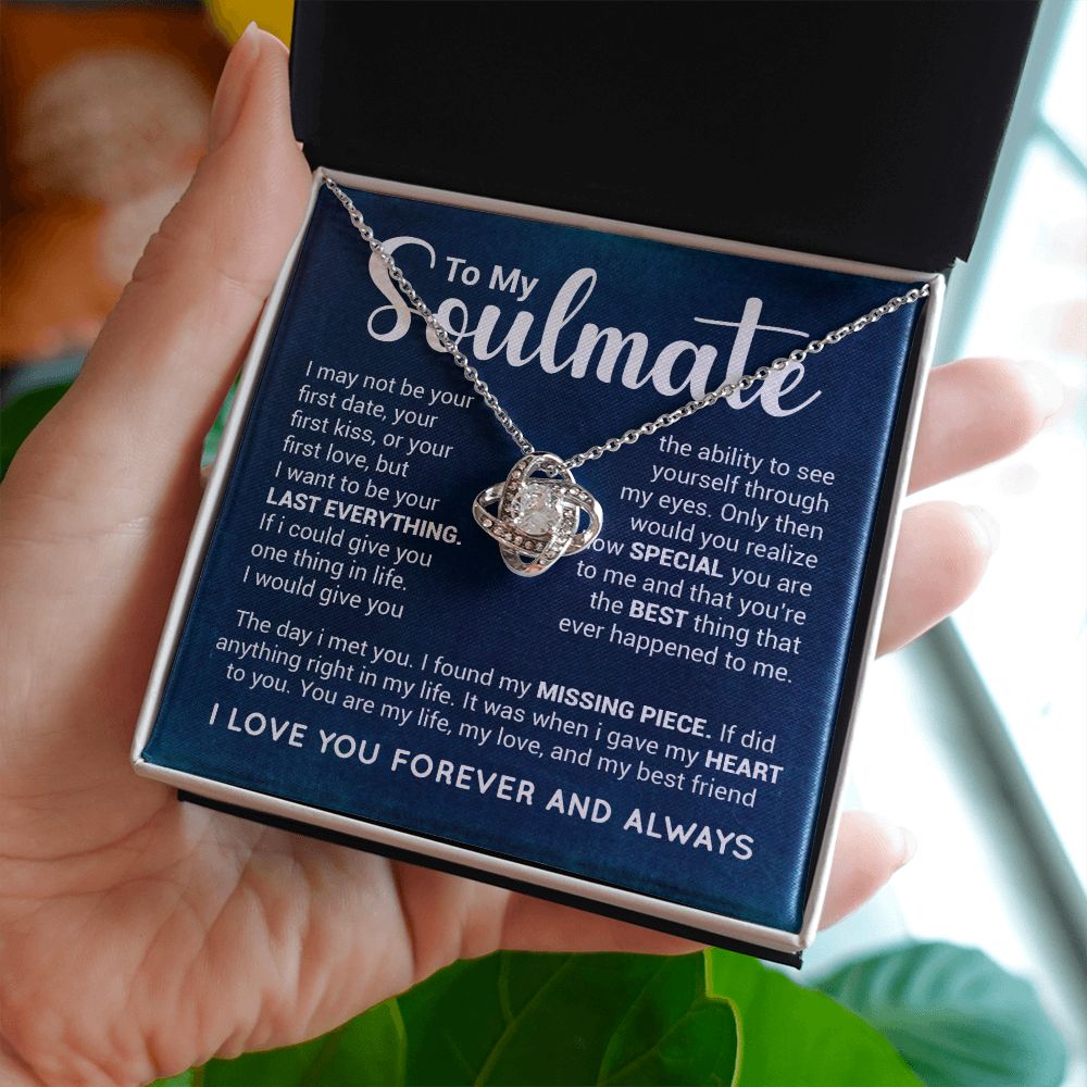 To my soulmate - blue - my love my life my best friend Love Knot - Bulk