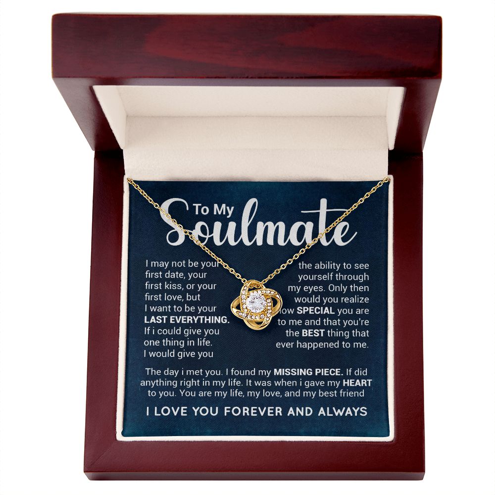To my soulmate - blue - my love my life my best friend Love Knot - Bulk